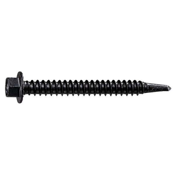 Midwest Fastener Self-Drilling Screw, #12 x 2 in, Brown Ruspert Steel Flange Hex Head External Hex Drive, 50 PK 54504 - main
